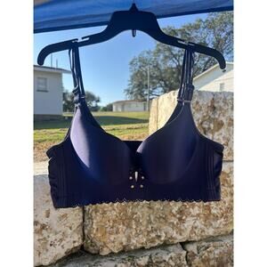 Women Bras Deep V Lace up Seamless Wireless Plus Size 46